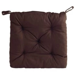 Brandneu 🌟 Sitzkissen - Braun - 40 X 40 Cm - Mit Klettbändern 😍