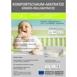 Bestes Angebot 🔥 Kinderrollmatratze In Den Maßen 60x120 Und 70x140 Cm, Matratzen-Abmessung:70 X 140 🎁
