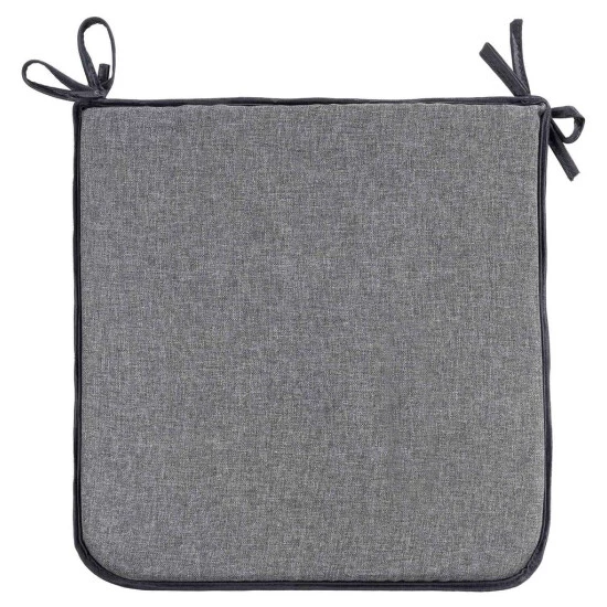 Neu 🛒 Sitzkissen - Grau - Polyester - 36 X 34,5 Cm 🎁 3 Neu 🛒 Sitzkissen - Grau - Polyester - 36 X 34,5 Cm 🎁