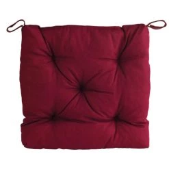 Am billigsten ⌛ Sitzkissen - Bordeaux - 40 X 40 Cm - Mit Klettbändern 💯