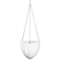 Aktion 🔔 Scheurich 54346 Hängeampel Aus Kunststoff, Mit Kette, 2,65 L, Ø 20 X 17.5 Cm, Bright White 🎉