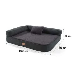 Budget ⌛ Brunolie Odin Hundebett Hundesofa , Waschbar , Orthopädisch ,rutschfest , Atmungsaktiver Memory-Schaum , Viskoelastisch ,Kuschellehne , Kuschelkissen , Größe M (100 × 12 × 80 Cm) , Dunkelgrau 👏 -Sun Garden Verkäufe unnamed file 42