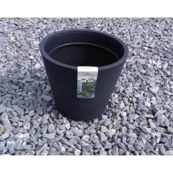 Neu 🔥 Scheurich Coneo Pflanztopf Schwarz/granit 242/30 😀