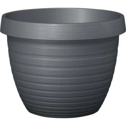 Auslauf 🔔 Scheurich Pflanzgefäß Country Star Serie 270 Metallic Grey Ø 35 Cm 🛒