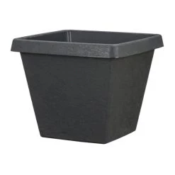 Budget 🌟 Scheurich Pflanzkübel "Stones Square" Anthracite 40cm 👏