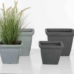 Besorgen ⭐ Scheurich Pflanzkübel Giona Stony Grey 25 Cm Eckig - Kunststoff 🔔 -Sun Garden Verkäufe unnamed file 647